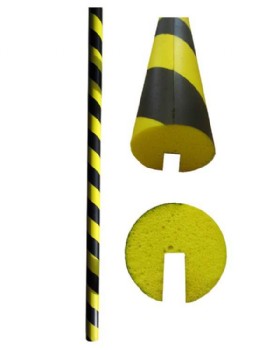 Circular Foam Edge Protector -  Slotted Edging Strip Yellow-Black